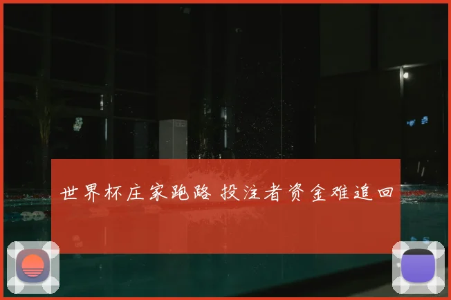 世界杯庄家跑路 投注者资金难追回