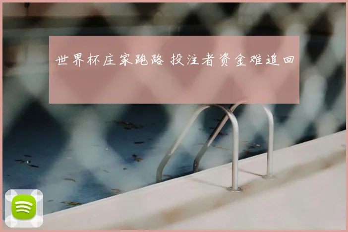 世界杯庄家跑路 投注者资金难追回